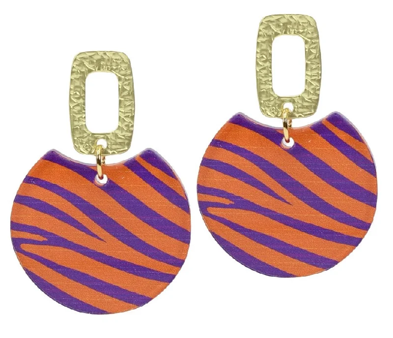 Ladies heart-shaped earrings-The Leighton Earring - Tiger