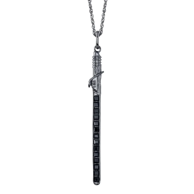 Ladies simple necklaces-Star Wars X RockLove Darksaber Crystal Lightsaber Necklace