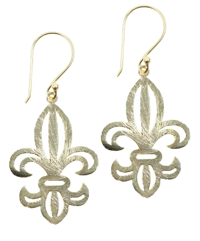 Ladies diamond stud earrings-Fleur De Lis Earring