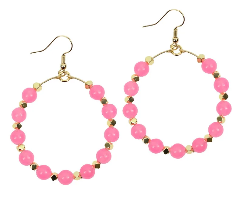 Ladies oversized earrings-The Chloe Earring - Pink Candy