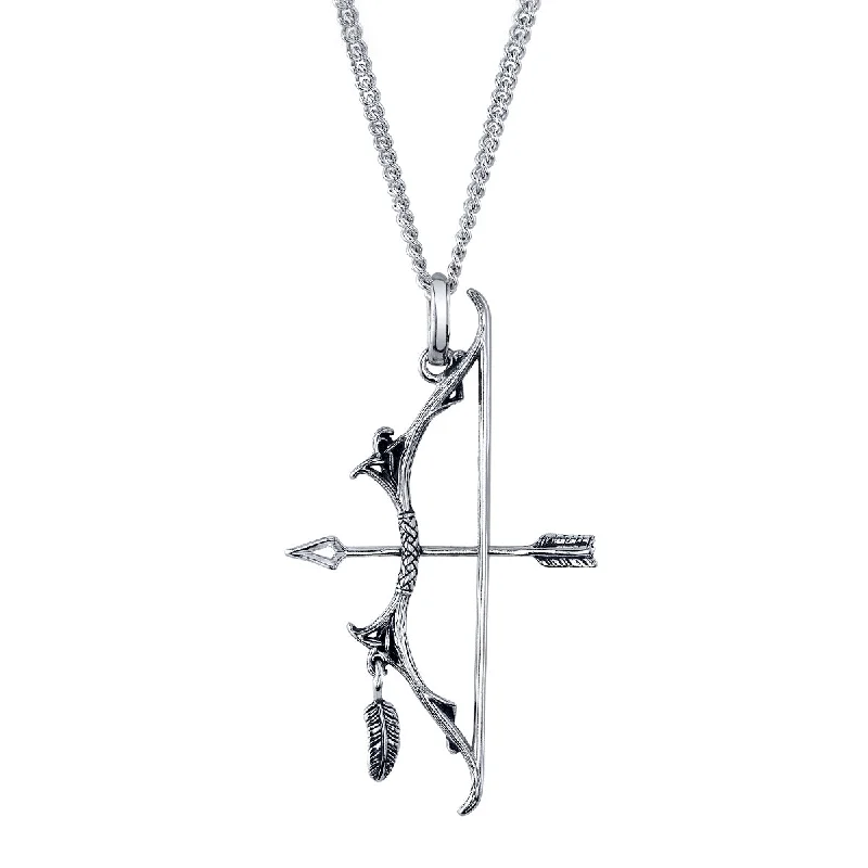 Ladies zodiac necklaces-Dungeons and Dragons X RockLove Ranger Bow and Arrow Necklace