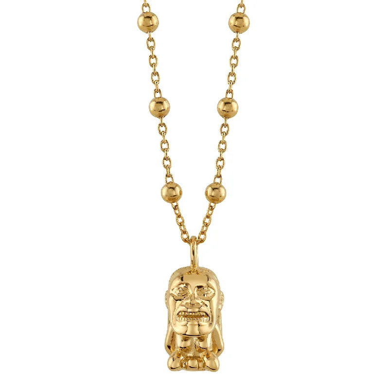 Ladies chunky chain necklaces-Indiana Jones X RockLove Golden Idol Necklace