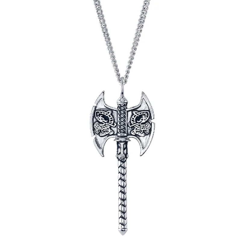 Ladies rose gold necklaces-Dungeons and Dragons X RockLove Barbarian Axe Necklace