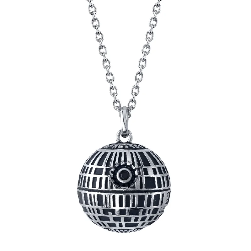 Ladies diamond-encrusted necklaces-Star Wars X RockLove Death Star Necklace