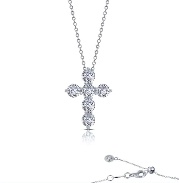 Ladies layered gemstone necklaces-1.02 CTW Cross Pendant Necklace