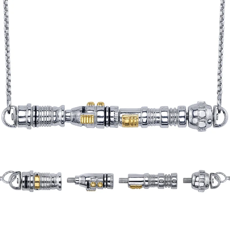 Ladies multi-layer necklaces-Star Wars X RockLove LIGHTSABER WORKSHOP Peace and Justice Lightsaber Necklace