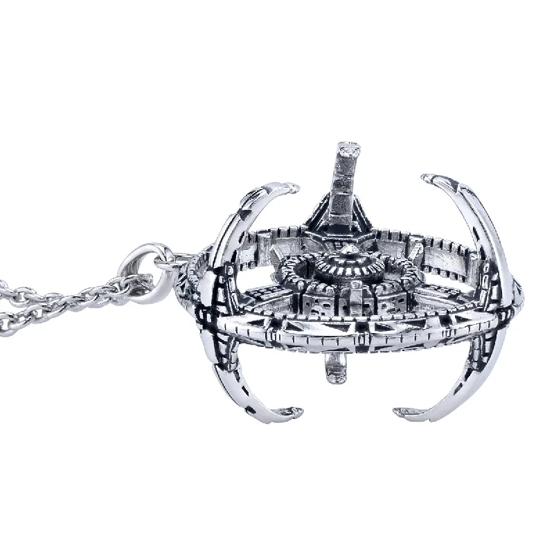 Ladies crystal necklaces-Star Trek X RockLove Deep Space 9 Station Necklace