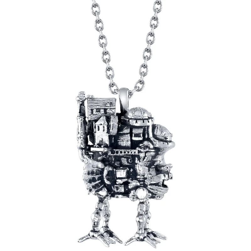 Ladies diamond necklaces-Studio Ghibli X RockLove HOWLS MOVING CASTLE Castle Necklace