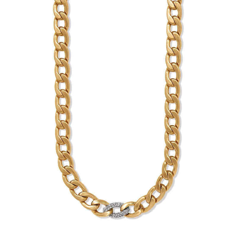 Ladies boho necklaces-Cleo Pave Link Necklace