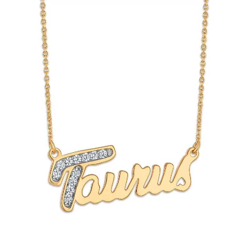 Ladies custom necklaces-Simone I Smith Collection Taurus Necklace in 18KT Gold Plated Sterling Silver