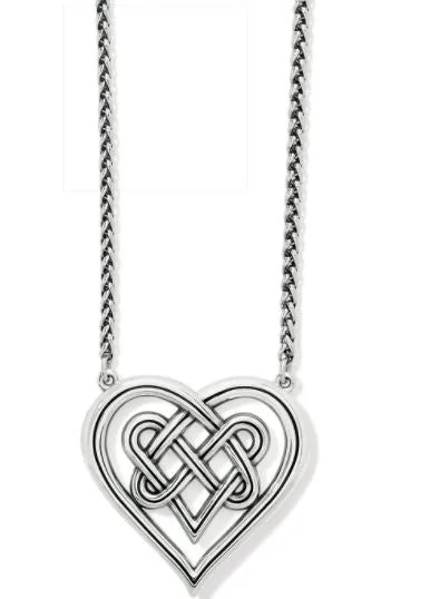 Ladies crescent moon necklaces-Interlok Crossing Hearts Necklace NEW From the Interlok Collection