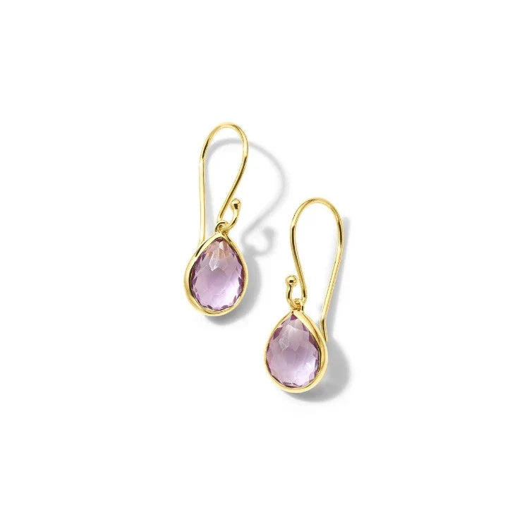 Ladies vintage-inspired earrings-18K Rock Candy Teeny Teardrop Earrings