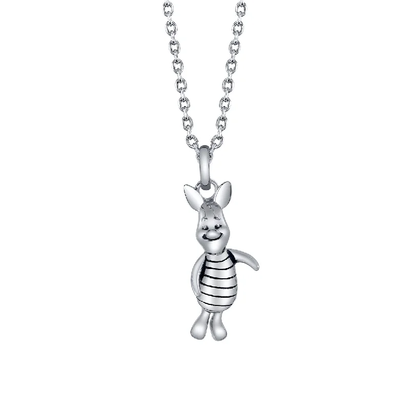 Ladies floral pendant necklaces-Disney X RockLove HUGGABLES Piglet Necklace