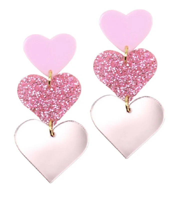 Ladies art deco earrings-The Sweetheart Earring