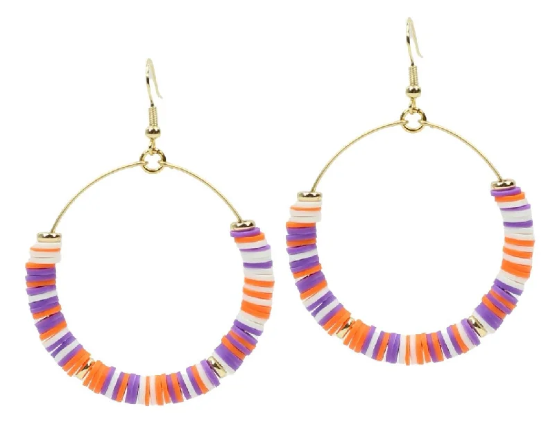 Ladies vintage earrings-The Chloe Earring - Orange + Purple