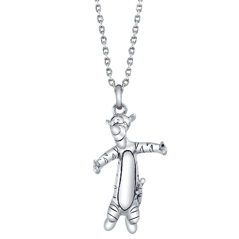 Ladies oval pendant necklaces-Disney X RockLove HUGGABLES Tigger Necklace