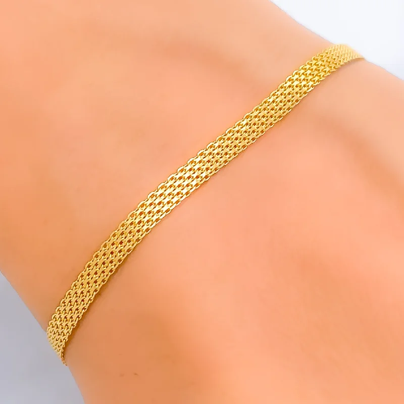 Ladies handmade bracelets-Vibrant Versatile 22K Gold Bracelet