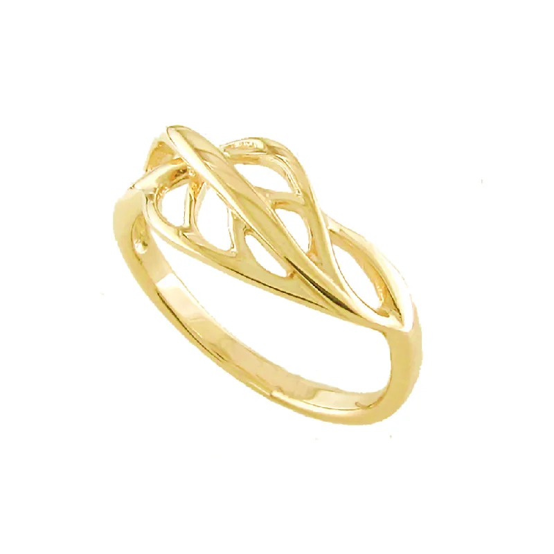 Ladies textured rings-Maile Leaf Ring