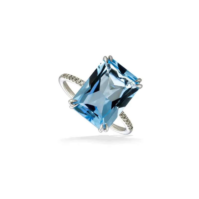 Ladies rings with diamonds-Effy Blue Topaz Ring