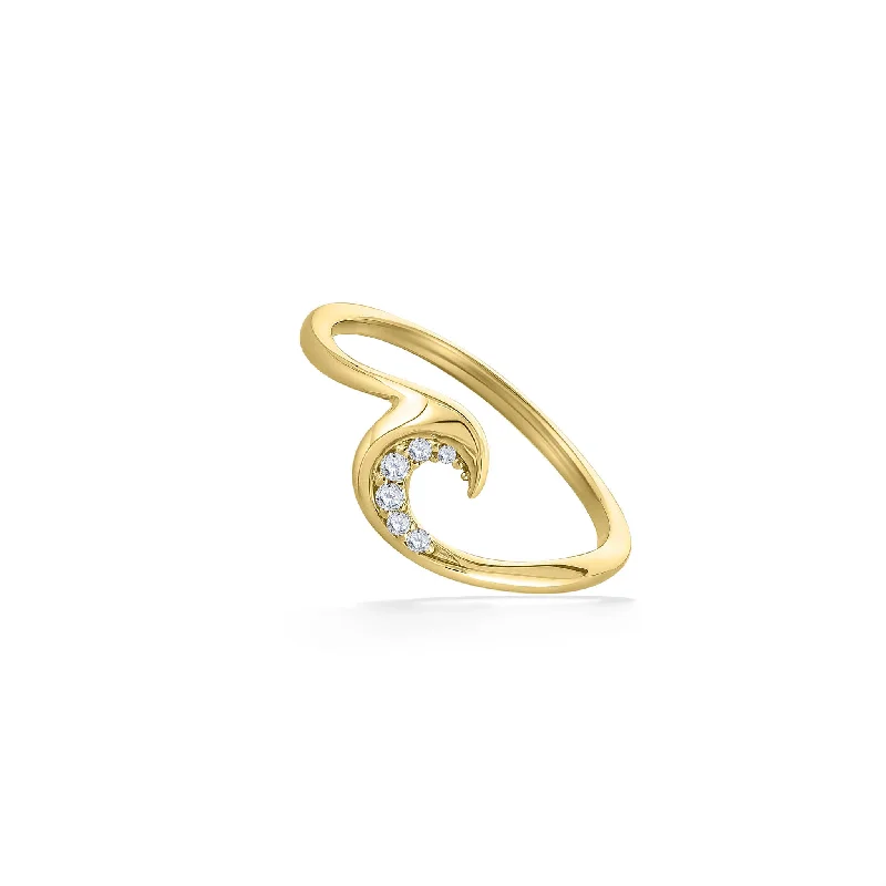 Ladies rings with intricate designs-Ocean Swell Ring