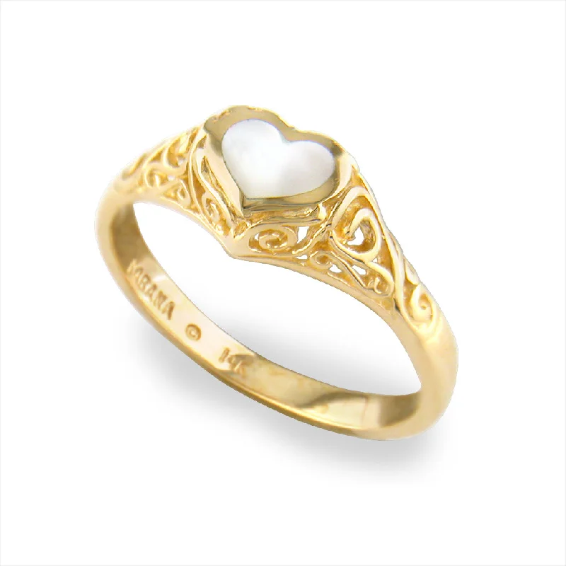 Ladies vintage rings-Kabana Heart Ring