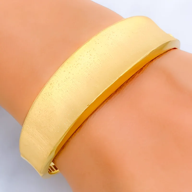 Ladies elegant bracelets-Grand Stately 21k Statement Bangle Bracelet