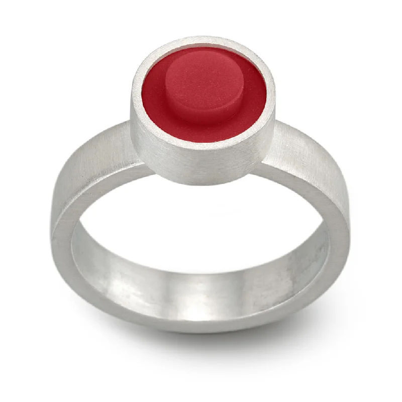 Ladies stackable rings-Round Stud Ring