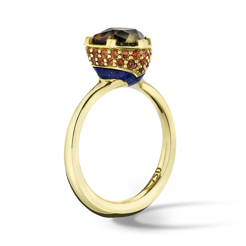 Ladies sapphire rings-Colors Crown / Andalusite