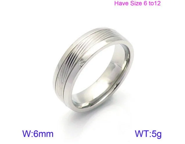 Steel Color Man's Ring 12 Yards KR86520-K