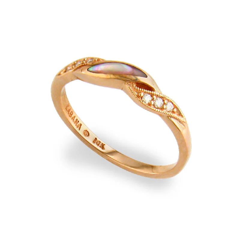 Ladies twist rings-Kabana Inlay Ring