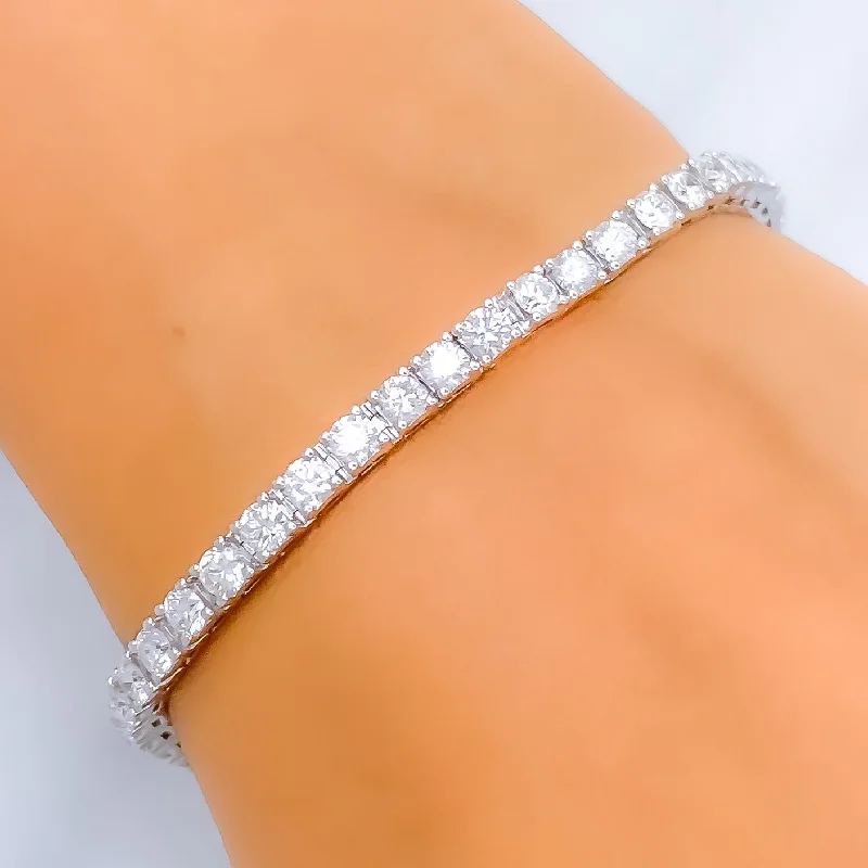 Ladies delicate bracelets-Charming Chic Diamond + 14k Gold Bracelet