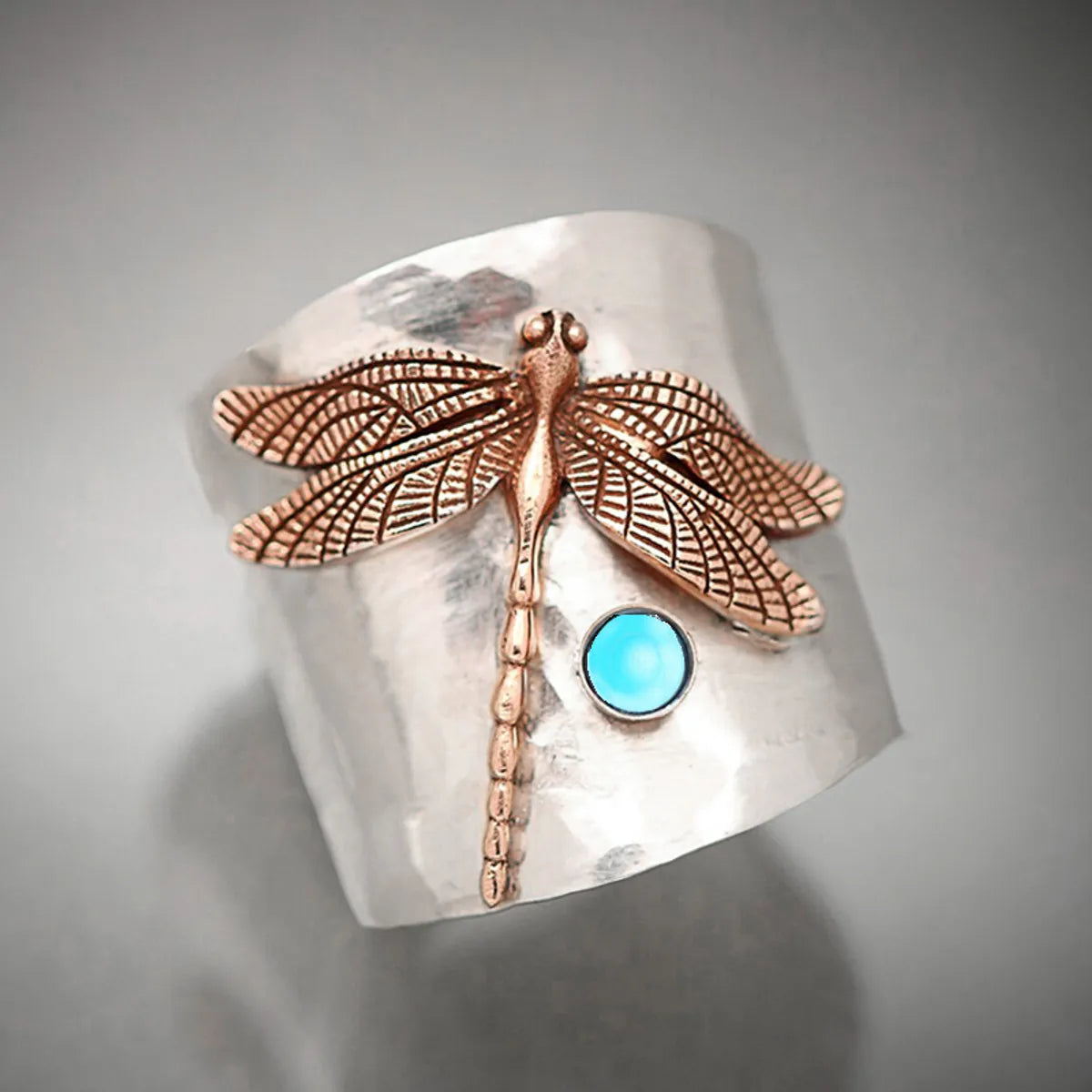 Ladies heart-shaped rings-Elegant Exaggerated Dragonfly Alloy Plating Unisex Rings