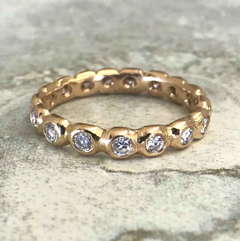 Ladies twist rings-Pebble Eternity Ring