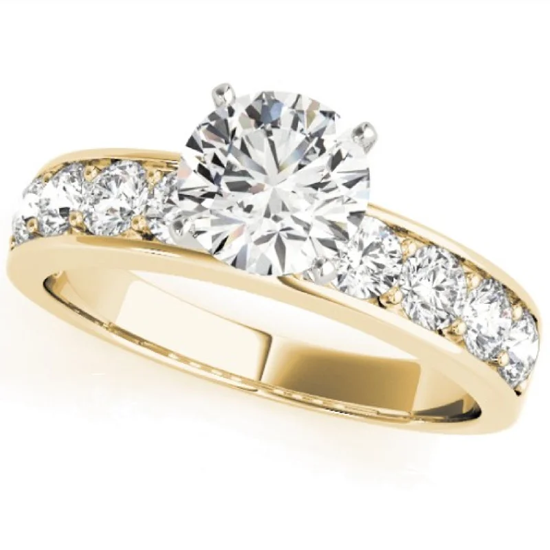 Ladies engagement rings with a twist-2 Ct Round Cut Diamond Engagement Solitaire Ring 14k Yellow Gold