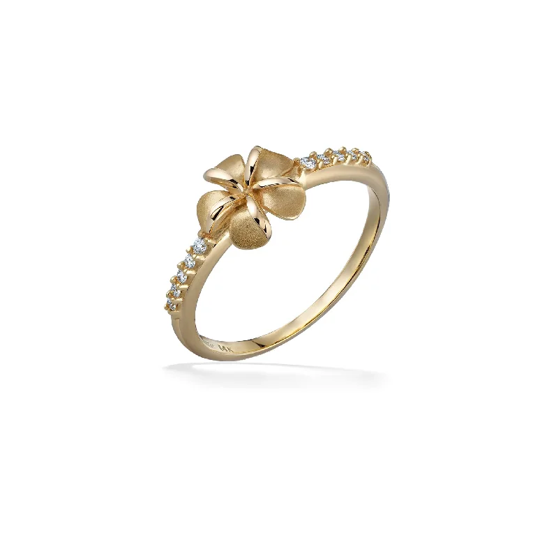 Ladies chunky rings-Plumeria Ring