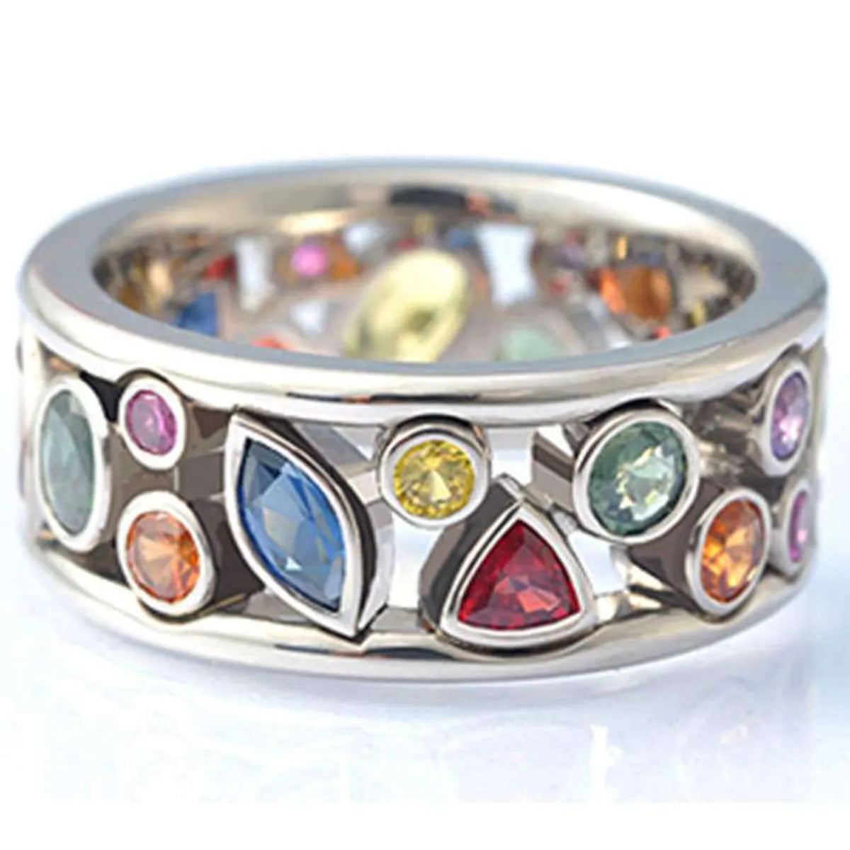 Ladies luxury rings-1 Piece Fashion Flower Alloy Inlay Artificial Gemstones Women'S Rings