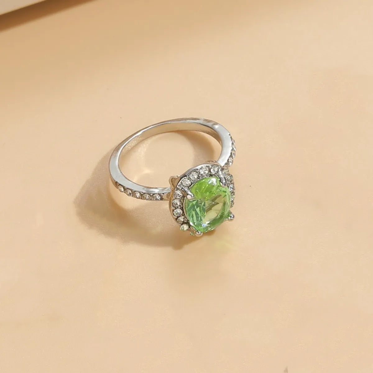 Green Rhinestone Ring