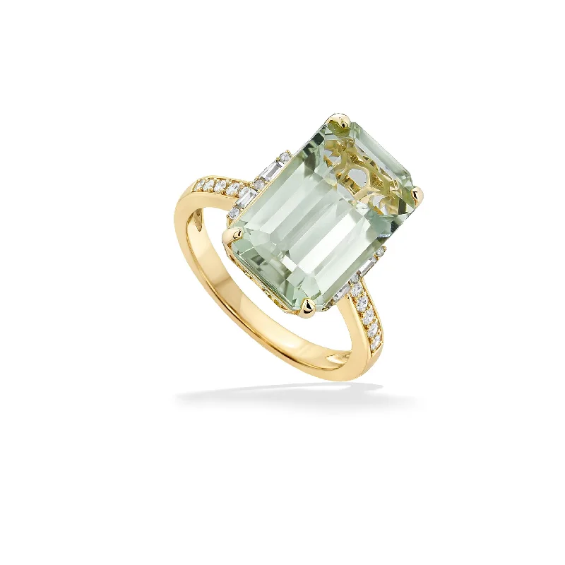 Ladies emerald rings-Effy Prasiolite Ring