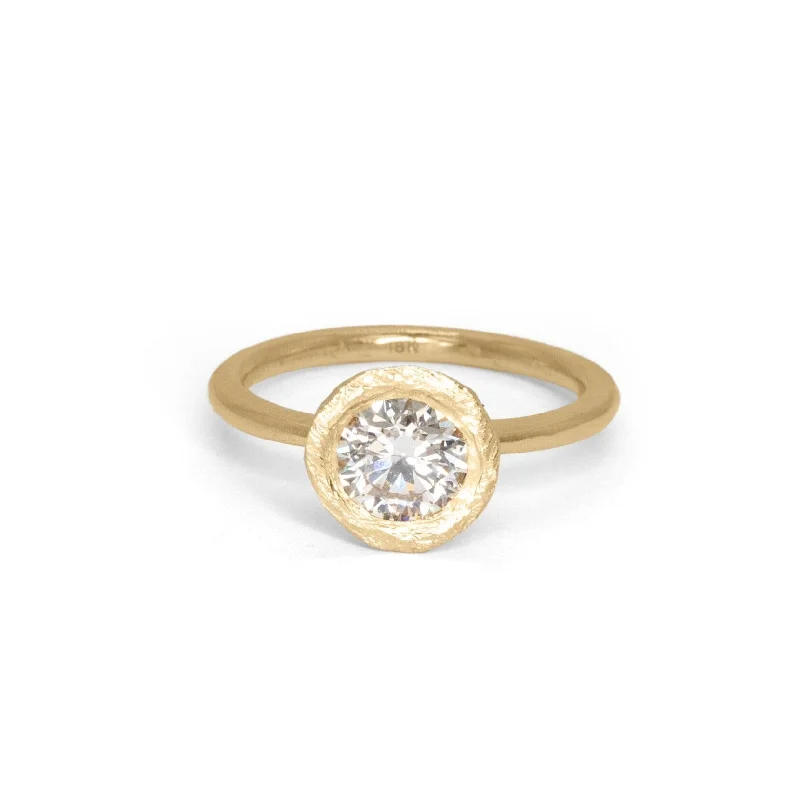 Ladies engagement rings-The Smith 1.05CT Round Lab Diamond Engagement Ring