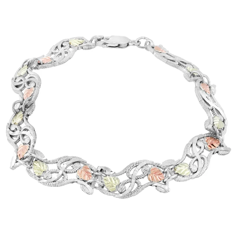 Ladies crystal bracelets-8268-GS G/S BRACELET