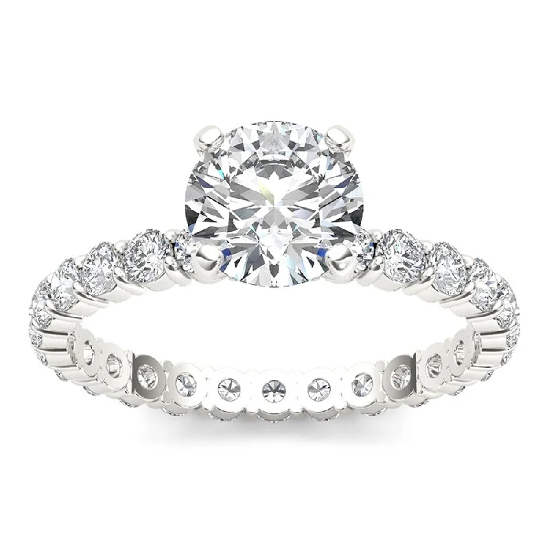 Ladies split band engagement rings-De Couer 14k White Gold 2 1/2ct TDW Diamond Engagement Ring