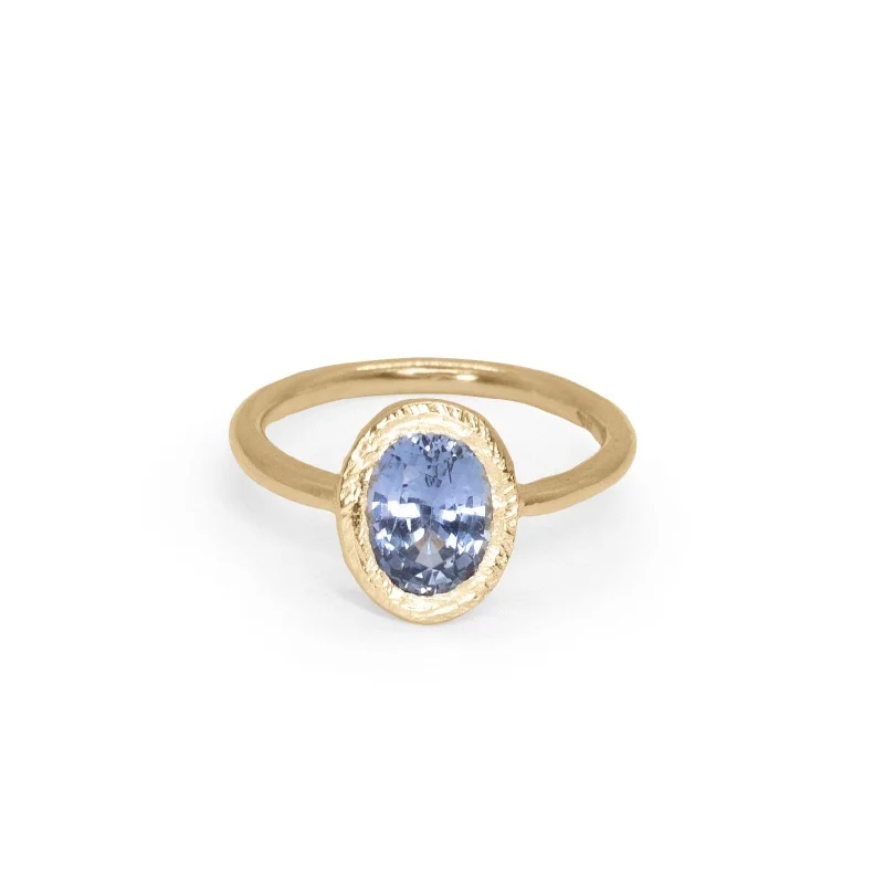 Ladies custom engagement rings-18K Smith Engagement Ring with 1.52ct Blue Sapphire