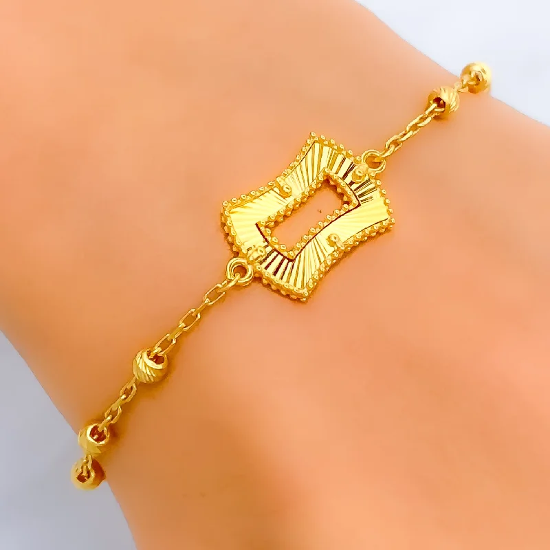 Ladies bohemian bracelets-Sparkling Ethereal 21k Gold Bracelet