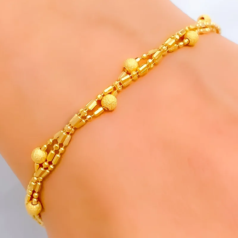 Ladies bangles with diamonds-Dazzling Classy 22K Gold Bracelet