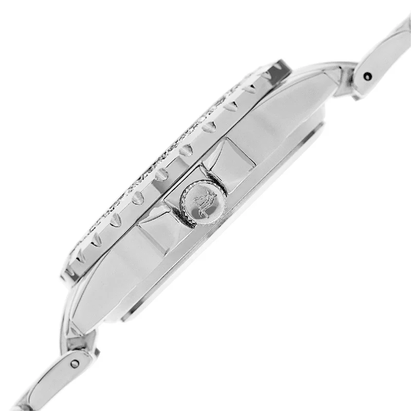 Ladies personalized bracelets-August Steiner Women's Quartz Diamond Silver-Tone Bracelet Watch