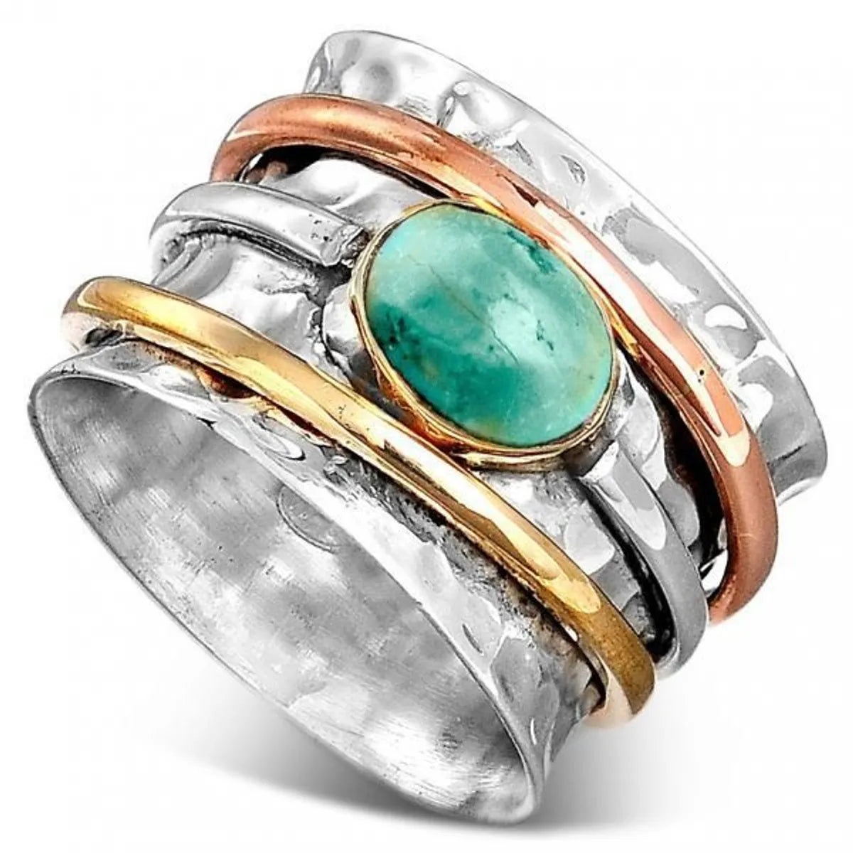 Ladies infinity rings-1 Piece Fashion Oval Alloy Plating Inlay Turquoise Women'S Rings