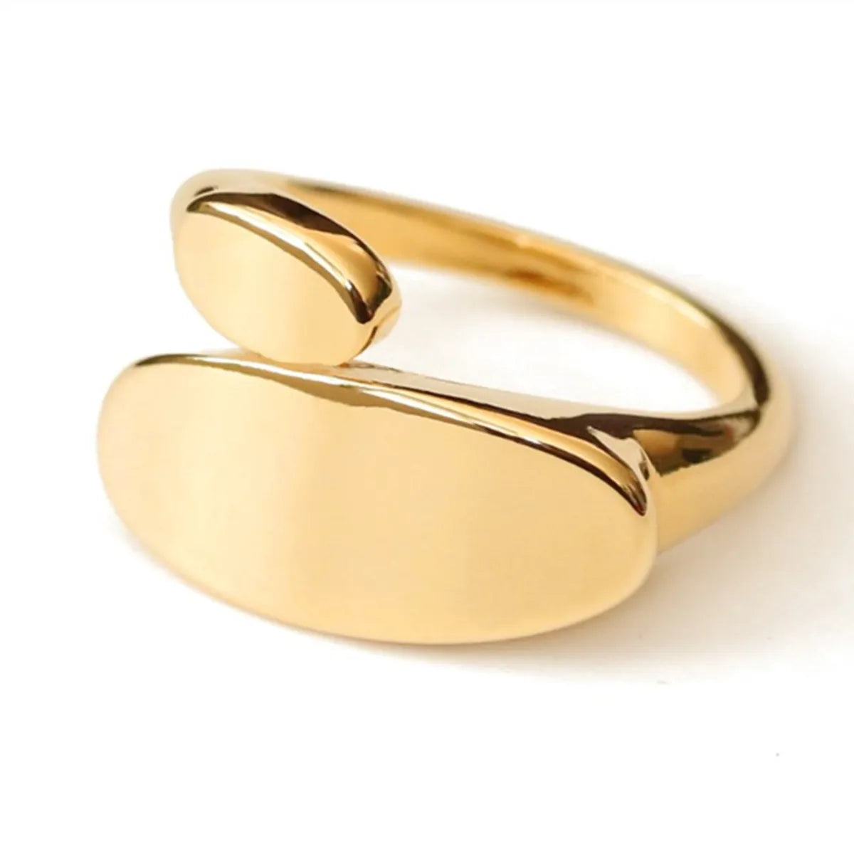 Ladies bold rings-Basic Modern Style Classic Style Water Droplets 18K Gold Plated Metal Wholesale Adjustable Ring Open Rings