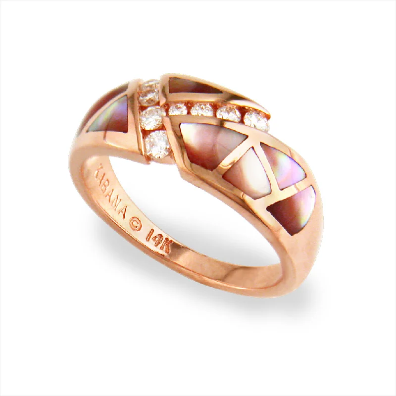 Ladies oval rings-Kabana Inlay Ring