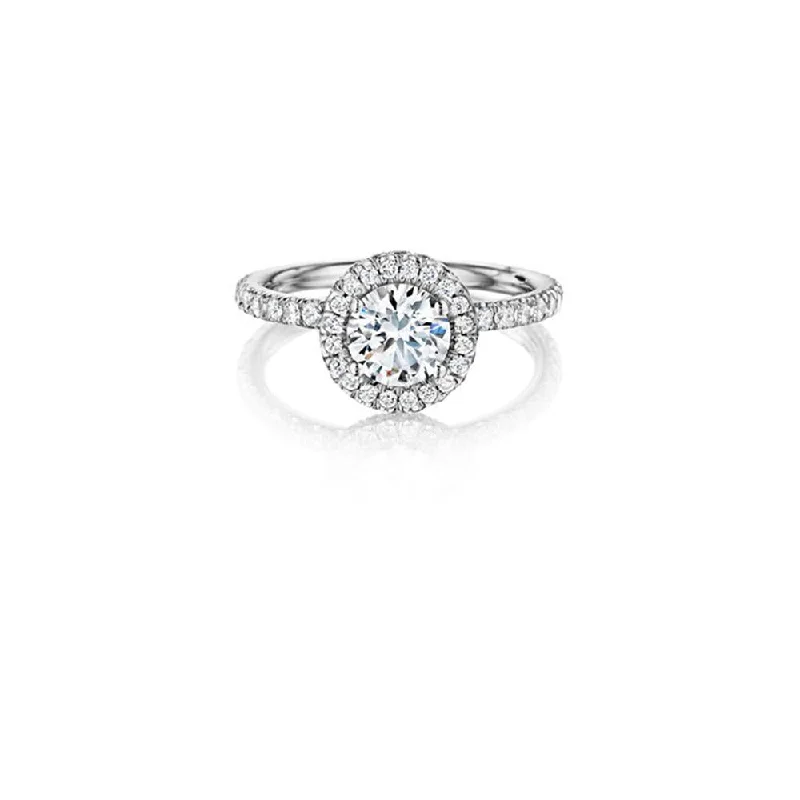 Ladies band rings with diamonds-FMR00520