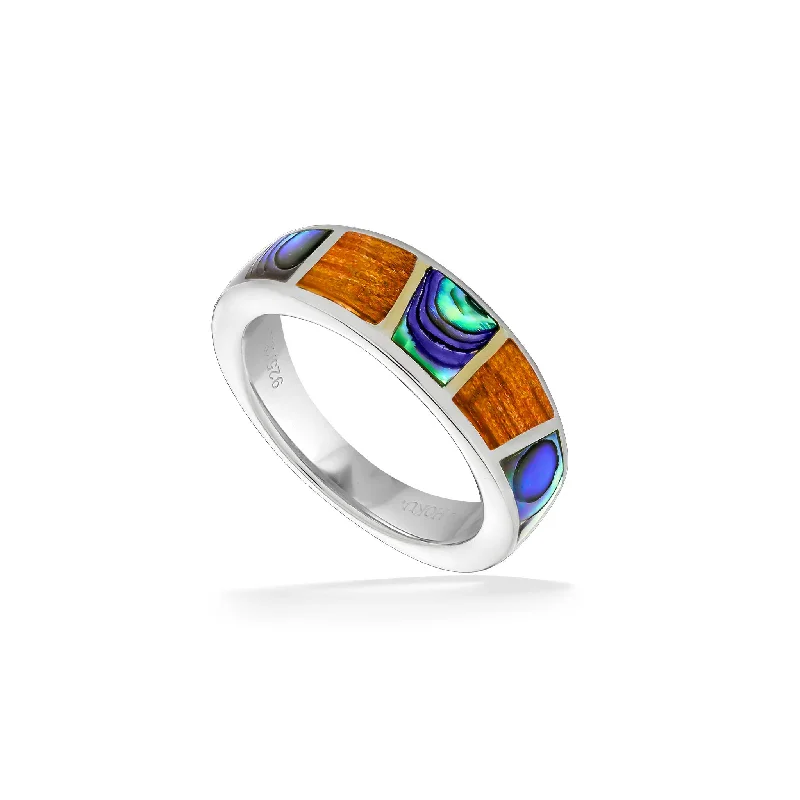 Ladies bridal rings-Inlay Ring, Size 8